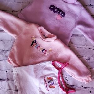 3pc Baby Girl tops 6-9 months Bundle